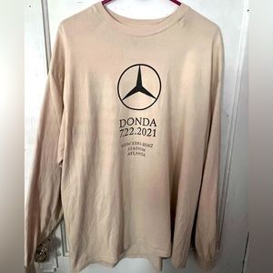 Kanye West Donda listening party ATL long sleeve tee size L Large cream